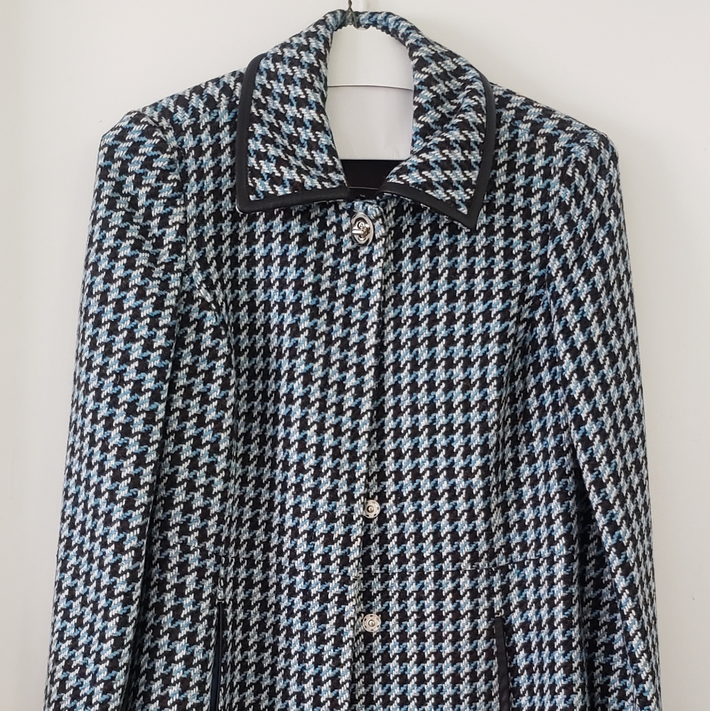 Coach Wool Houndstooth Coat